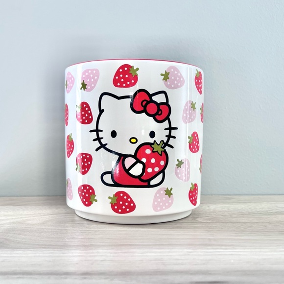 Blue Sky Other - Hello Kitty Strawberry Planter – 5” by Blue Sky Clayworks